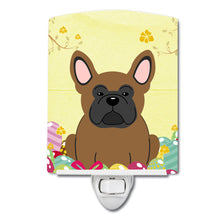Load image into Gallery viewer, Easter Eggs French Bulldog Brown Ceramic Night Light BB6013CNL