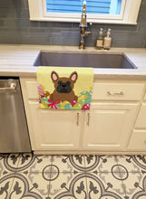 Load image into Gallery viewer, Easter Eggs French Bulldog Brown Kitchen Towel – Artistic Dish Towel for Everyday Use BB6013KTWL