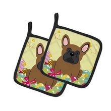 Load image into Gallery viewer, Easter Eggs French Bulldog Brown Pot Holders - Set of 2 - Heat-Resistant Kitchen Essentials BB6013PTHD