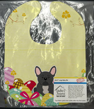 Load image into Gallery viewer, Easter Eggs French Bulldog Black Baby Bib BB6014BIB
