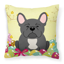 Load image into Gallery viewer, Easter Eggs French Bulldog Black Fabric Decorative Pillow BB6014PW1818