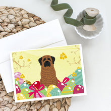 Load image into Gallery viewer, Easter Eggs Mastiff Brindle Greeting Cards -  Blank Note Cards – 8-Pack of Artist-Designed Cards with Envelopes
