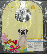 Load image into Gallery viewer, Easter Eggs Mastiff Brindle White Baby Bib BB6016BIB