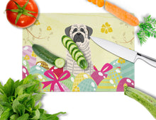 Load image into Gallery viewer, Easter Eggs Mastiff Brindle White Glass Cutting Boards – Durable, Decorative Kitchen Art Large BB6016LCB
