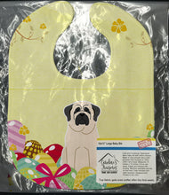 Load image into Gallery viewer, Easter Eggs Mastiff White Baby Bib BB6017BIB