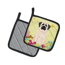 Load image into Gallery viewer, Easter Eggs Mastiff White Pot Holders - Set of 2 - Heat-Resistant Kitchen Essentials BB6017PTHD