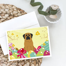Load image into Gallery viewer, Easter Eggs Mastiff Greeting Cards -  Blank Note Cards – 8-Pack of Artist-Designed Cards with Envelopes