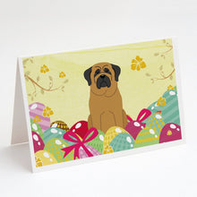 Load image into Gallery viewer, Easter Eggs Mastiff Greeting Cards -  Blank Note Cards – 8-Pack of Artist-Designed Cards with Envelopes