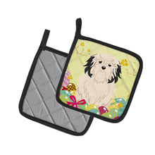 Load image into Gallery viewer, Easter Eggs Lowchen Pot Holders - Set of 2 - Heat-Resistant Kitchen Essentials BB6019PTHD
