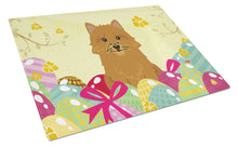 Load image into Gallery viewer, Easter Eggs Norwich Terrier Glass Cutting Boards – Durable, Decorative Kitchen Art Large BB6020LCB