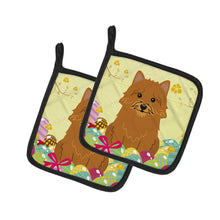 Load image into Gallery viewer, Easter Eggs Norwich Terrier Pot Holders - Set of 2 - Heat-Resistant Kitchen Essentials BB6020PTHD