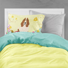 Load image into Gallery viewer, Easter Eggs Basset Hound Fabric Standard Pillowcase – Artistic Decorative Front, White Back BB6021PILLOWCASE