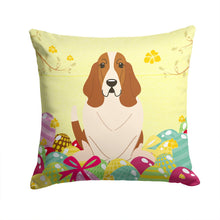 Load image into Gallery viewer, Easter Eggs Basset Hound Throw Pillow - 14x14 Decorative Pillow – Art for Your Home &amp; Patio BB6021PW1414