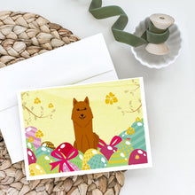 Load image into Gallery viewer, Easter Eggs Karelian Bear Dog Greeting Cards -  Blank Note Cards – 8-Pack of Artist-Designed Cards with Envelopes