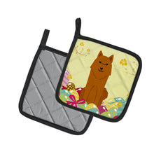 Load image into Gallery viewer, Easter Eggs Karelian Bear Dog Pot Holders - Set of 2 - Heat-Resistant Kitchen Essentials BB6022PTHD