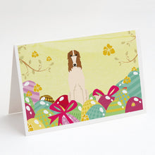 Load image into Gallery viewer, Easter Eggs Borzoi Greeting Cards -  Blank Note Cards – 8-Pack of Artist-Designed Cards with Envelopes
