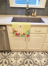Load image into Gallery viewer, Easter Eggs South Russian Sheepdog Kitchen Towel – Artistic Dish Towel for Everyday Use BB6024KTWL
