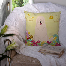 Load image into Gallery viewer, Easter Eggs South Russian Sheepdog Throw Pillow - 14x14 Decorative Pillow – Art for Your Home &amp; Patio BB6024PW1414