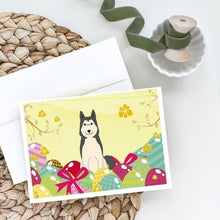 Load image into Gallery viewer, Easter Eggs West Siberian Laika Spitz Greeting Cards -  Blank Note Cards – 8-Pack of Artist-Designed Cards with Envelopes