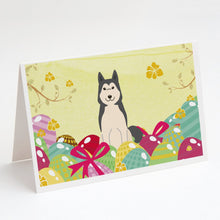 Load image into Gallery viewer, Easter Eggs West Siberian Laika Spitz Greeting Cards -  Blank Note Cards – 8-Pack of Artist-Designed Cards with Envelopes