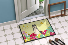 Load image into Gallery viewer, Easter Eggs West Siberian Laika Spitz Doormat - 18x27 Decorative Floor Mat – Indoor/Outdoor Rug with Artistic Flair BB6025MAT