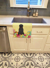Load image into Gallery viewer, Easter Eggs Black Russian Terrier Kitchen Towel – Artistic Dish Towel for Everyday Use BB6026KTWL