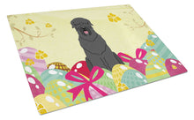 Load image into Gallery viewer, Easter Eggs Black Russian Terrier Glass Cutting Boards – Durable, Decorative Kitchen Art Large BB6026LCB