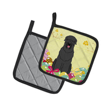 Load image into Gallery viewer, Easter Eggs Black Russian Terrier Pot Holders - Set of 2 - Heat-Resistant Kitchen Essentials BB6026PTHD