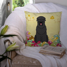 Load image into Gallery viewer, Easter Eggs Black Russian Terrier Throw Pillow - 14x14 Decorative Pillow – Art for Your Home &amp; Patio BB6026PW1414