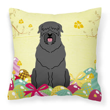Load image into Gallery viewer, Easter Eggs Black Russian Terrier Fabric Decorative Pillow BB6026PW1818
