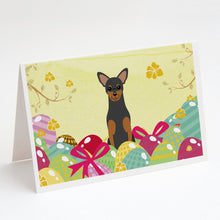 Load image into Gallery viewer, Easter Eggs Manchester Terrier Greeting Cards -  Blank Note Cards – 8-Pack of Artist-Designed Cards with Envelopes