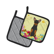 Load image into Gallery viewer, Easter Eggs Manchester Terrier Pot Holders - Set of 2 - Heat-Resistant Kitchen Essentials BB6028PTHD