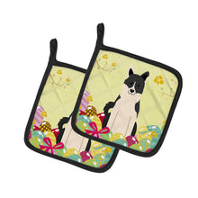 Load image into Gallery viewer, Easter Eggs Russo-European Laika Spitz Pot Holders - Set of 2 - Heat-Resistant Kitchen Essentials BB6029PTHD