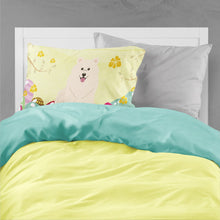 Load image into Gallery viewer, Easter Eggs Samoyed Fabric Standard Pillowcase – Artistic Decorative Front, White Back BB6030PILLOWCASE