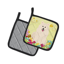 Load image into Gallery viewer, Easter Eggs Samoyed Pot Holders - Set of 2 - Heat-Resistant Kitchen Essentials BB6030PTHD