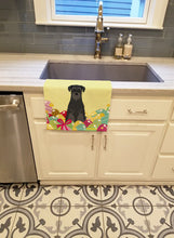 Load image into Gallery viewer, Easter Eggs Standard Schnauzer Black Kitchen Towel – Artistic Dish Towel for Everyday Use BB6032KTWL