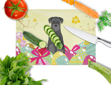 Load image into Gallery viewer, Easter Eggs Standard Schnauzer Black Glass Cutting Boards – Durable, Decorative Kitchen Art Large BB6032LCB