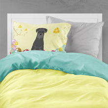 Load image into Gallery viewer, Easter Eggs Standard Schnauzer Black Fabric Standard Pillowcase – Artistic Decorative Front, White Back BB6032PILLOWCASE