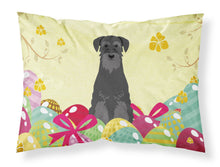 Load image into Gallery viewer, Easter Eggs Standard Schnauzer Black Fabric Standard Pillowcase – Artistic Decorative Front, White Back BB6032PILLOWCASE