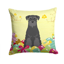 Load image into Gallery viewer, Easter Eggs Standard Schnauzer Black Throw Pillow - 14x14 Decorative Pillow – Art for Your Home &amp; Patio BB6032PW1414