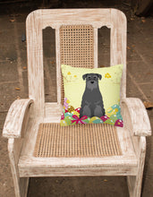 Load image into Gallery viewer, Easter Eggs Standard Schnauzer Black Fabric Decorative Pillow BB6032PW1818