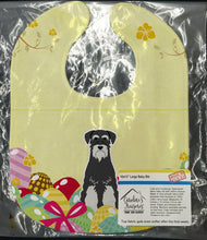 Load image into Gallery viewer, Easter Eggs Standard Schnauzer Salt and Pepper Baby Bib BB6033BIB