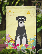 Load image into Gallery viewer, Easter Eggs Standard Schnauzer Salt and Pepper Garden Flag - Outdoor Decorative Yard Flag BB6033GF