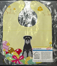 Load image into Gallery viewer, Easter Eggs Standard Schnauzer Black Grey Baby Bib BB6034BIB