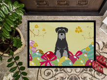 Load image into Gallery viewer, Easter Eggs Standard Schnauzer Black Grey Doormat - 24x36 Decorative Floor Mat – Indoor/Outdoor Rug with Artistic Flair BB6034JMAT