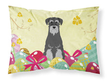 Load image into Gallery viewer, Easter Eggs Standard Schnauzer Black Grey Fabric Standard Pillowcase – Artistic Decorative Front, White Back BB6034PILLOWCASE