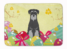 Load image into Gallery viewer, Easter Eggs Standard Schnauzer Black Grey Machine Washable Memory Foam Mat BB6034RUG