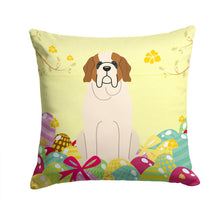 Load image into Gallery viewer, Easter Eggs Saint Bernard Throw Pillow - 14x14 Decorative Pillow – Art for Your Home &amp; Patio BB6035PW1414