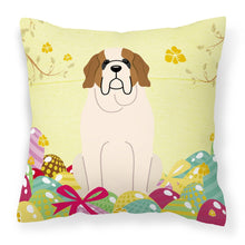 Load image into Gallery viewer, Easter Eggs Saint Bernard Fabric Decorative Pillow BB6035PW1818