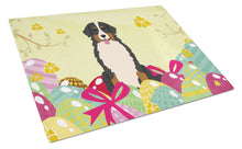 Load image into Gallery viewer, Easter Eggs Bernese Mountain Dog Glass Cutting Boards – Durable, Decorative Kitchen Art Large BB6036LCB